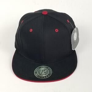 First Choice Street Approved Hat Cap Snap Back Mens One Size Black Red Flat Bill